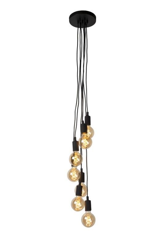Żyrandol Lucide Fix 2879 czarny szerokość 50 cm 7xE27 x 60W 1 szt.