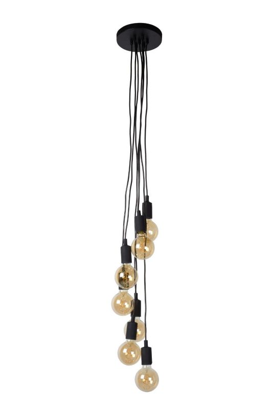 Żyrandol Lucide Fix 2879 czarny szerokość 50 cm 7xE27 x 60W 1 szt.