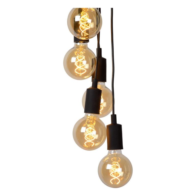 Żyrandol Lucide Fix 2879 czarny szerokość 50 cm 7xE27 x 60W 1 szt.