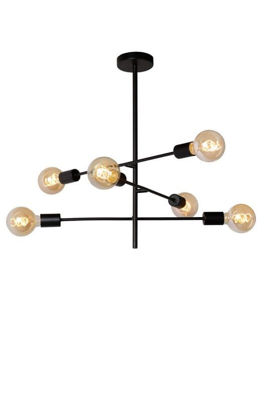 Żyrandol Lucide Lester 1033 czarny szerokość 59 cm 6xE27 x 60W 1 szt.