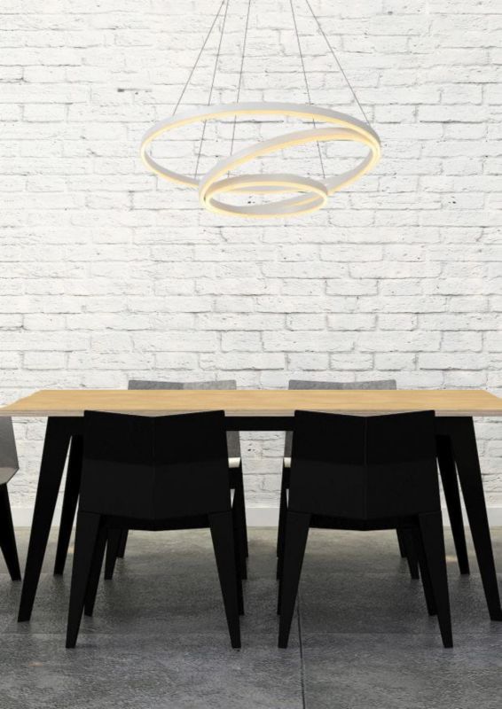 Żyrandol Lucide Triniti 0721 biały szerokość 80 cm wbudowany LED 136W 1 szt.