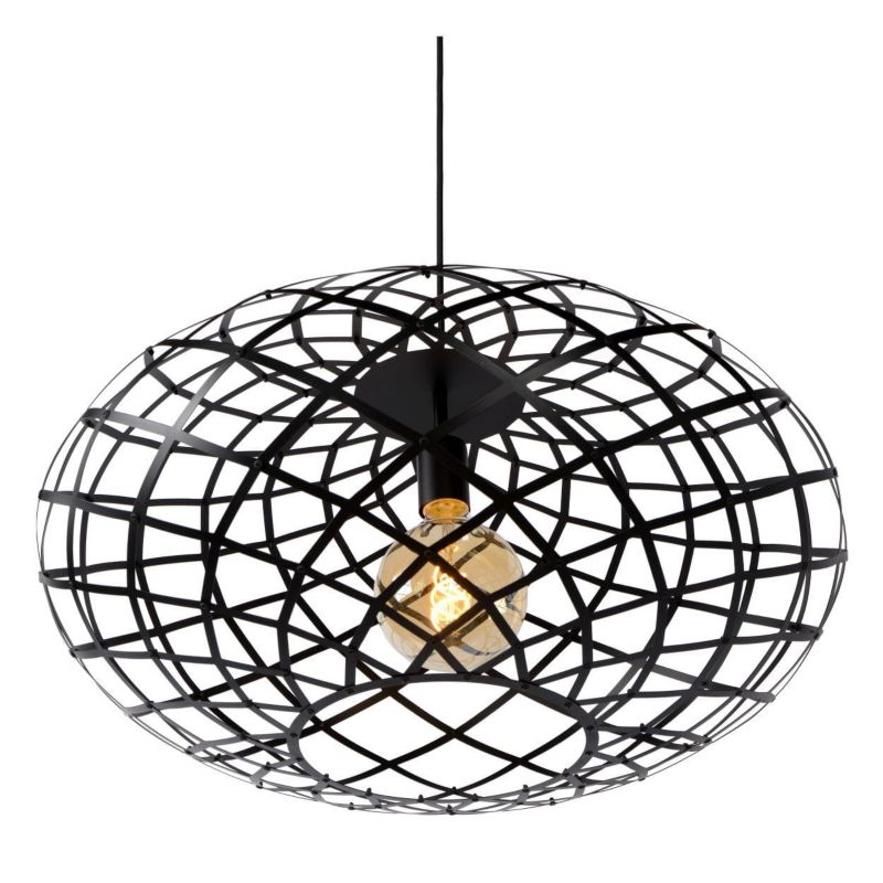 Żyrandol Lucide Wolfram 1019 czarny szerokość 65 cm 1xE27 x 60W 1 szt.