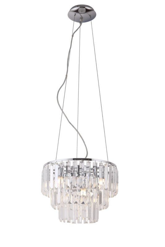 Żyrandol Maxlight Monacop chromowany szkło kryształowe 9 x G9 x 10W IP20 wym: 150 x 42 x 42 cm - 1 szt.