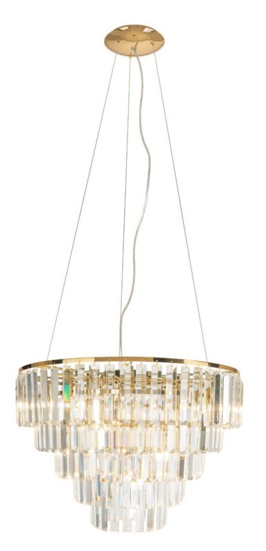 Żyrandol Maxlight Monacop złoty szkło kryształowe 15 x G9 x 40W IP20 wym: 150 x 60 x 60 cm - 1 szt.