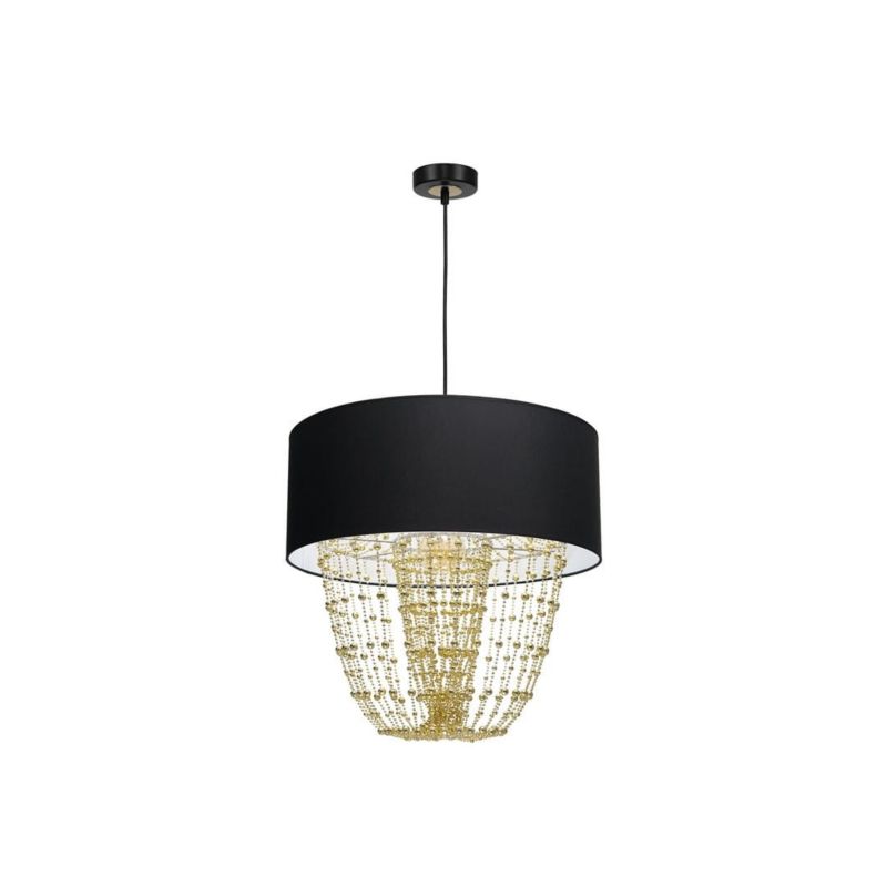 Żyrandol Milagro Almeria 4427 czarno-złoty szerokość 50 cm 1xE27 x 60W 1 szt.