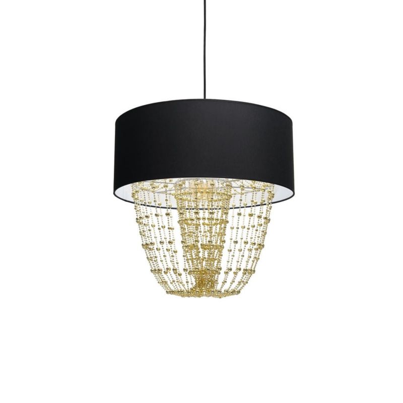 Żyrandol Milagro Almeria 4427 czarno-złoty szerokość 50 cm 1xE27 x 60W 1 szt.