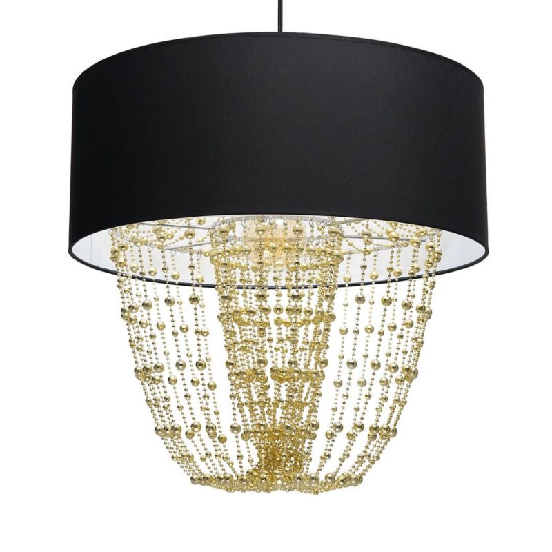 Żyrandol Milagro Almeria 4427 czarno-złoty szerokość 50 cm 1xE27 x 60W 1 szt.