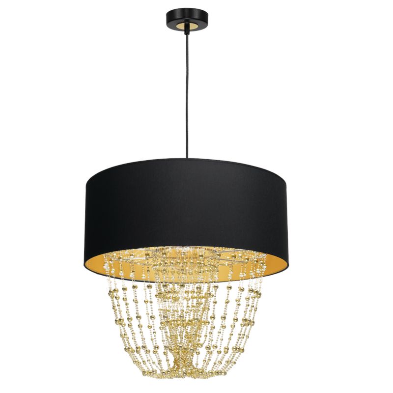 Żyrandol Milagro Almeria 4427 czarno-złoty szerokość 50 cm 1xE27 x 60W 1 szt.