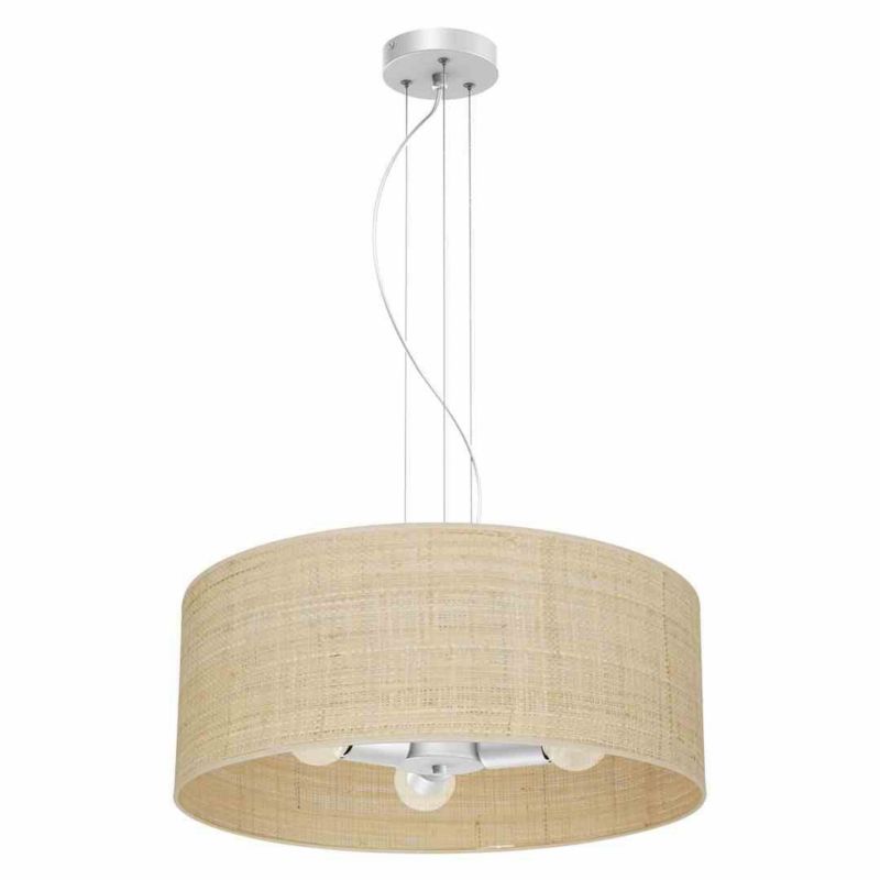 Żyrandol Milagro Marshall 4907 biało-brązowy szerokość 50 cm 3xE27 x 40W 1 szt.