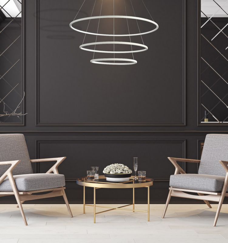 Żyrandol Milagro Orion 5038 biały szerokość 80 cm wbudowany LED 99W 1 szt.