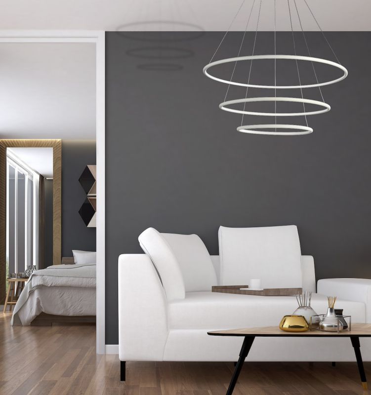 Żyrandol Milagro Orion 5038 biały szerokość 80 cm wbudowany LED 99W 1 szt.
