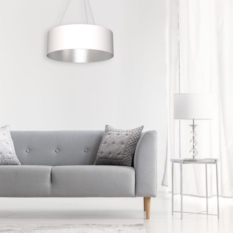 Żyrandol Milagro Robin 4825 biało-srebrny szerokość 70 cm 3xE27 x 60W 1 szt.