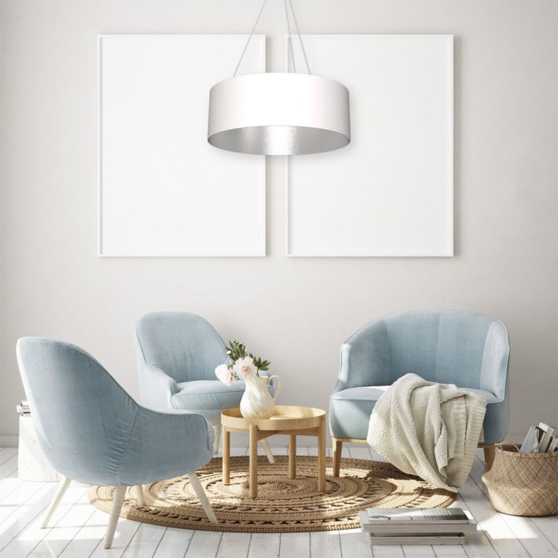 Żyrandol Milagro Robin 4825 biało-srebrny szerokość 70 cm 3xE27 x 60W 1 szt.