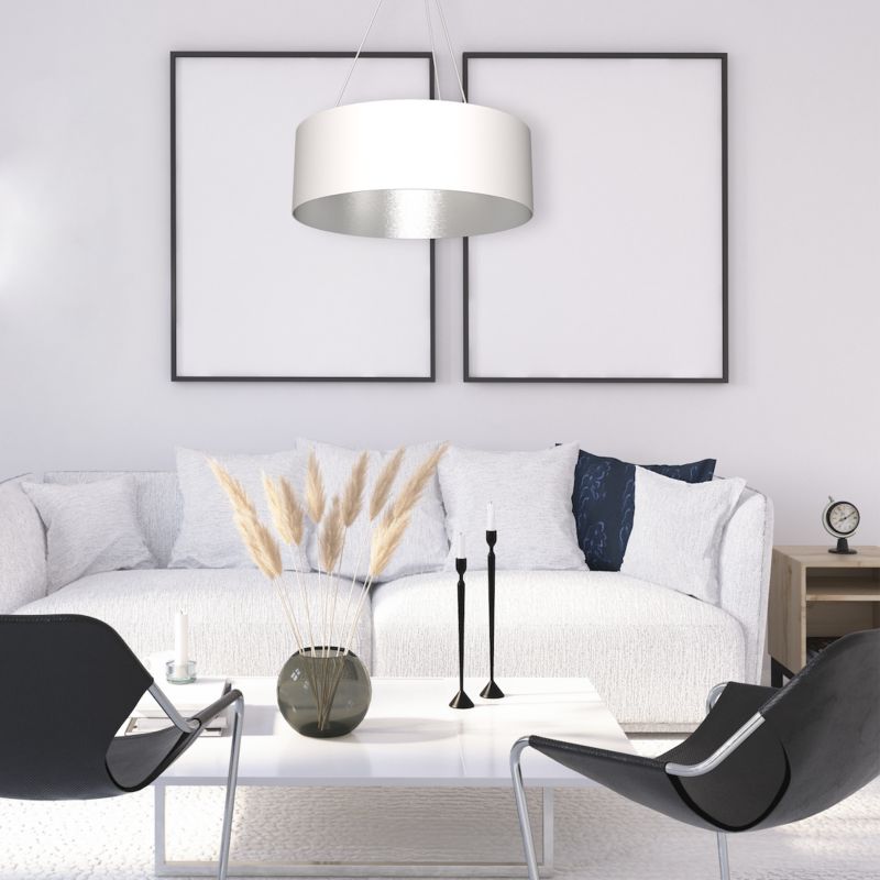 Żyrandol Milagro Robin 4825 biało-srebrny szerokość 70 cm 3xE27 x 60W 1 szt.
