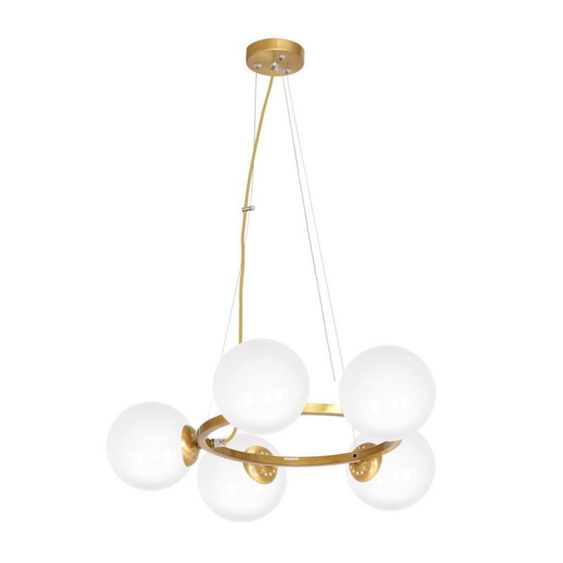 Żyrandol Milagro Vienna 5777 złoto-biały szerokość 75 cm 5xE14 x 40W 1 szt.