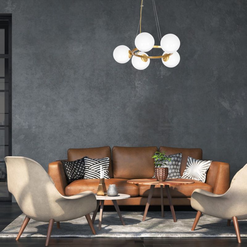 Żyrandol Milagro Vienna 5777 złoto-biały szerokość 75 cm 5xE14 x 40W 1 szt.