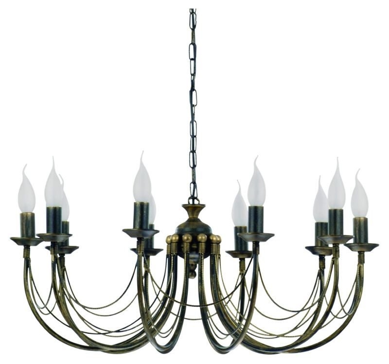 Żyrandol Nowodvorski Lighting Ares czarny patynawany złotem wym: 100 x 74 x 74 cm 10xE14 x 60W 1 szt.