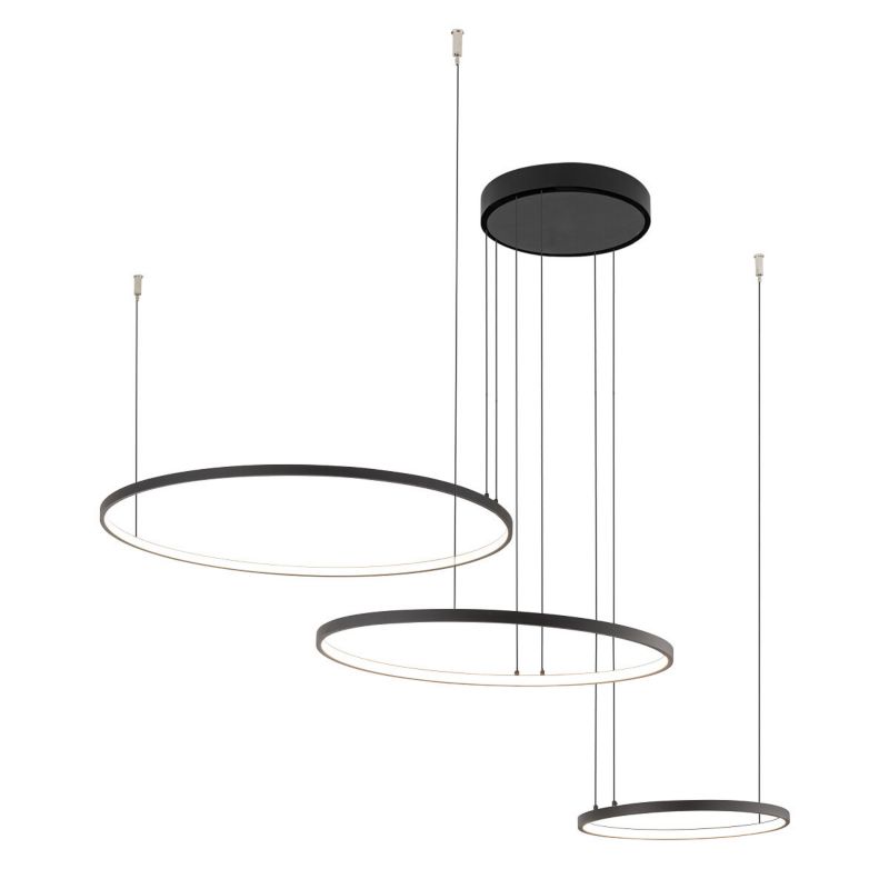 Żyrandol Nowodvorski Lighting Circolo Led 8171 czarny ring wbudowany LED 45W 1 szt.