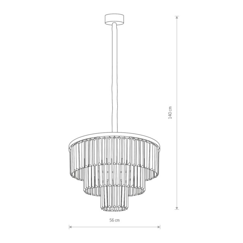 Żyrandol Nowodvorski Lighting Cristal 1697 czarno-przezroczysty kryształowy 9xE14 x 40W 1 szt.