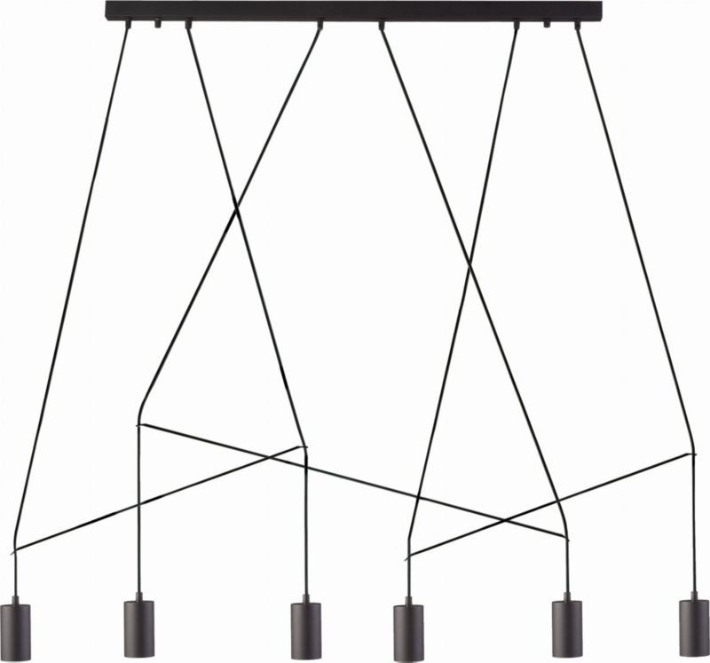 Żyrandol Nowodvorski Lighting Imbria czarny nad stół wyspę bar 6xGU10 x 35W 1 szt.