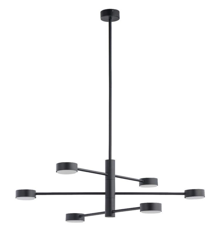 Żyrandol Nowodvorski Lighting Orbit czarny minimalistyczny 6xGX53 x 8W 1 szt.