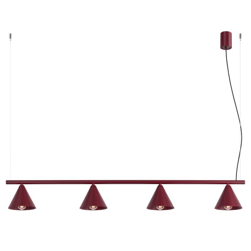 Żyrandol NOX 4L burgund Sollux Lighting 1 szt.