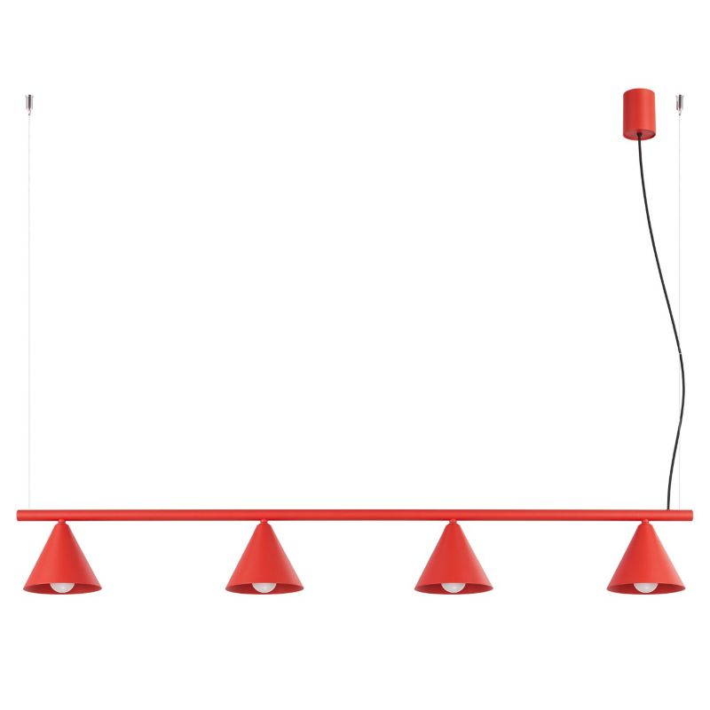 Żyrandol NOX 4L czerwona Sollux Lighting 1 szt.