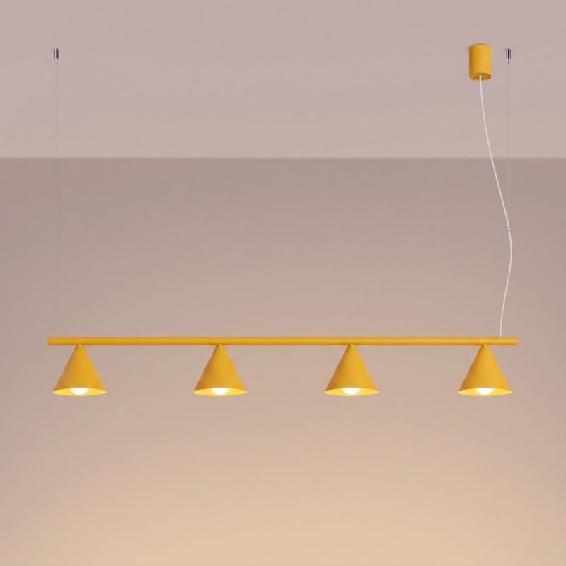 Żyrandol NOX 4L żółta Sollux Lighting 1 szt.