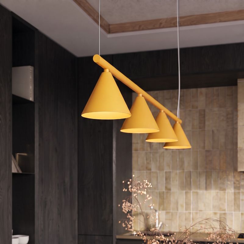 Żyrandol NOX 4L żółta Sollux Lighting 1 szt.