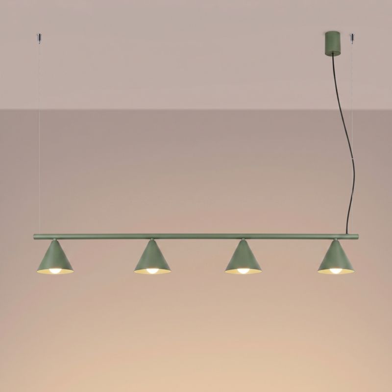 Żyrandol NOX 4L zielona oliwka Sollux Lighting 1 szt.