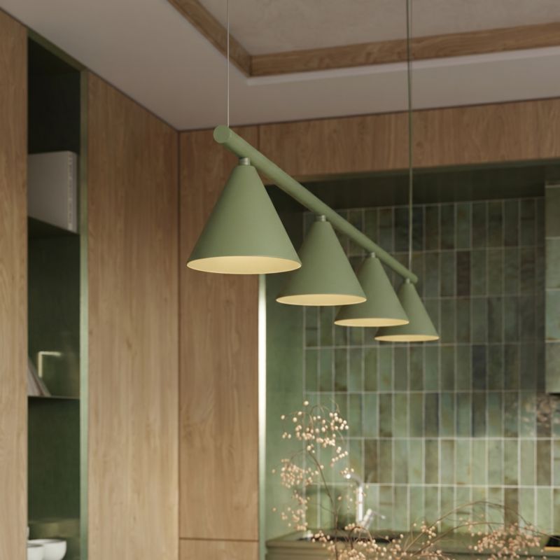 Żyrandol NOX 4L zielona oliwka Sollux Lighting 1 szt.