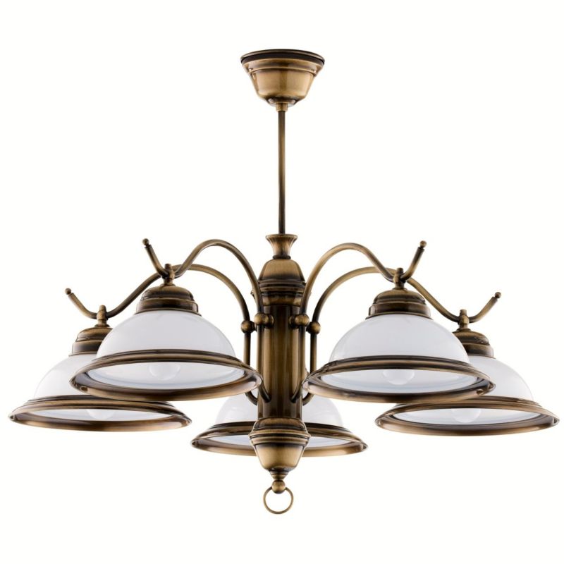 Żyrandol OPAL Jupiter mosiądz patynowany 5xE27 15W IP20 78 x 78 x 61 cm 1 szt.