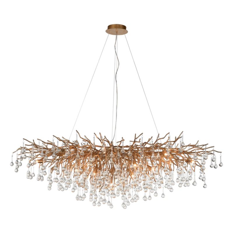 Żyrandol Paul Neuhaus Icicle 2917 stary mosiądz-przezroczysty designerski 15xG9 x 40W 1 szt.