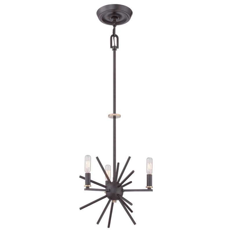 Żyrandol Quoizel Carnegie zachodni brąz styl nowoczesny 3 x E14 x 60W IP20 wym: 125,8 x 33 x 33 cm - 1 szt.