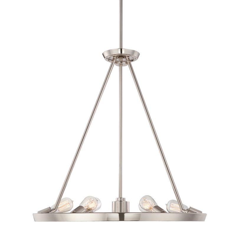 Żyrandol Quoizel Theater Row imperialne srebro styl nowoczesny 6 x E27 x 20W IP20 wym: 183,7 x 71,1 x 71,1 cm - 1 szt.