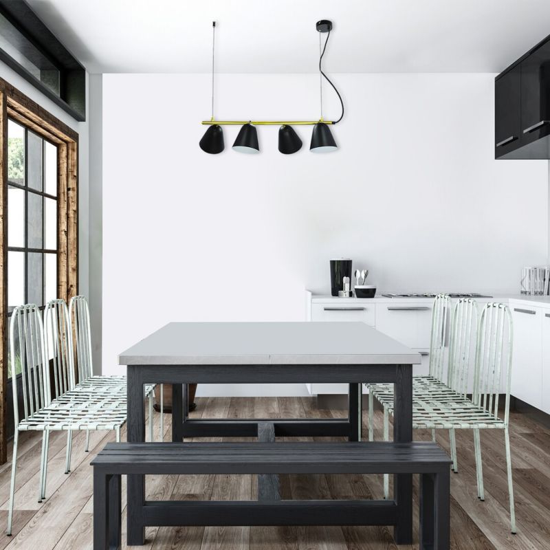 Żyrandol Rabalux Alder czarny wym: 128 x 63 x 63 cm 4xE14 x  1 szt.
