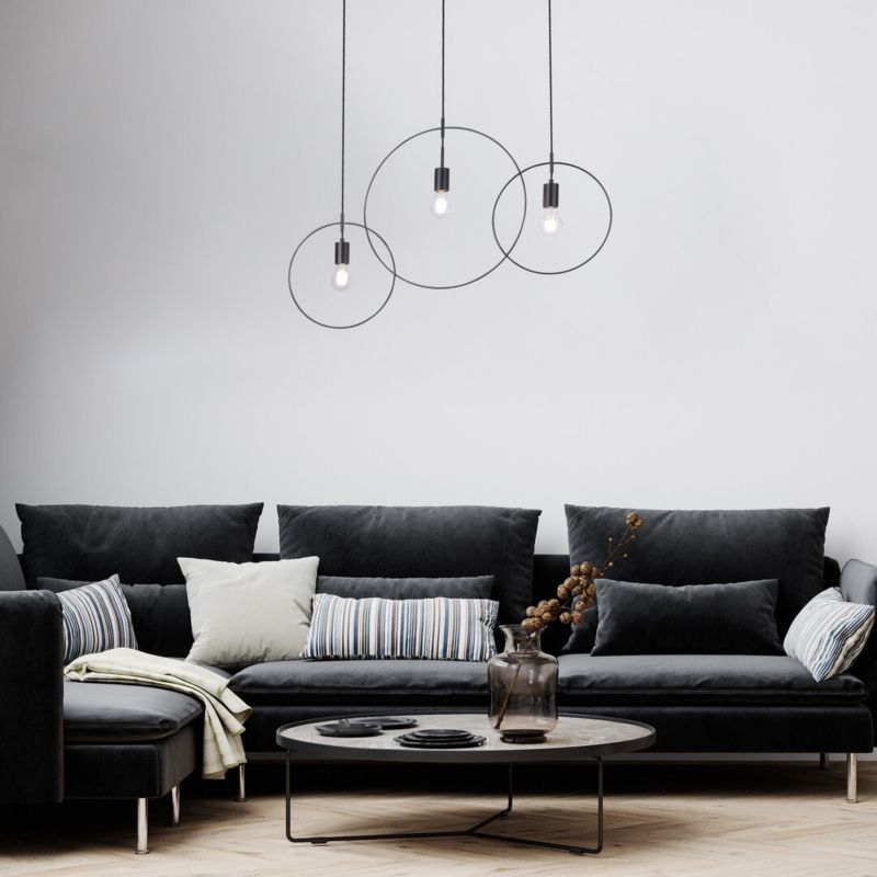 Żyrandol Rabalux Dilara czarny wym: 150 x 86 x 86 cm 3xE27 x  1 szt.