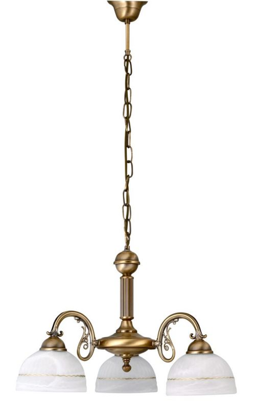Żyrandol Rabalux Flossi brązowo-biały  3 x E27 x 20W IP20 wym: 90 x 54 x 54 cm - 1 szt.