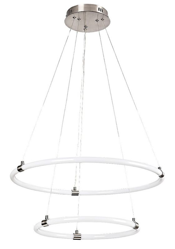 Żyrandol Rabalux Irelia 0094 chrom satynowany-biały pilot wbudowany LED 55W 1 szt.