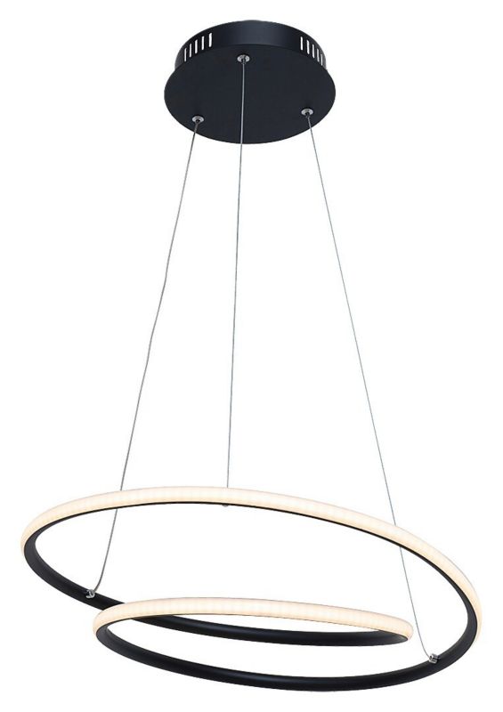 Żyrandol Rabalux Meridia czarny matowy-biały LED 40W 3000K 2900lm  wym: 120 x 46 x 46 cm aluminium - 1 szt.