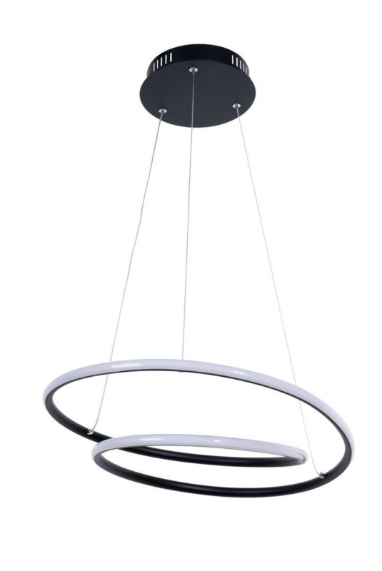 Żyrandol Rabalux Meridia czarny matowy-biały LED 40W 3000K 2900lm  wym: 120 x 46 x 46 cm aluminium - 1 szt.