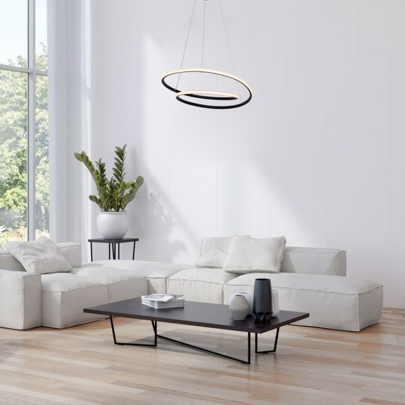 Żyrandol Rabalux Meridia czarny matowy-biały LED 40W 3000K 2900lm  wym: 120 x 46 x 46 cm aluminium - 1 szt.