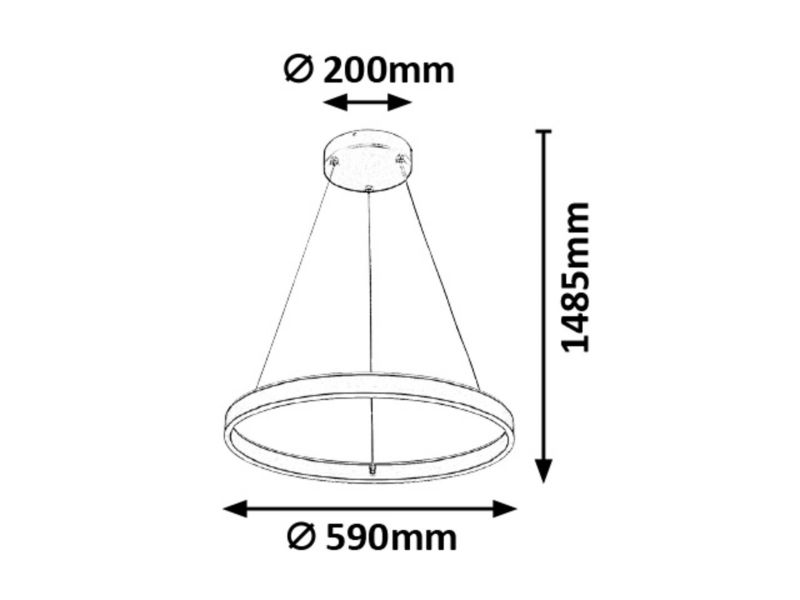 Żyrandol Rabalux Othello 2991 popielato-biały pilot wbudowany LED 36W 1 szt.