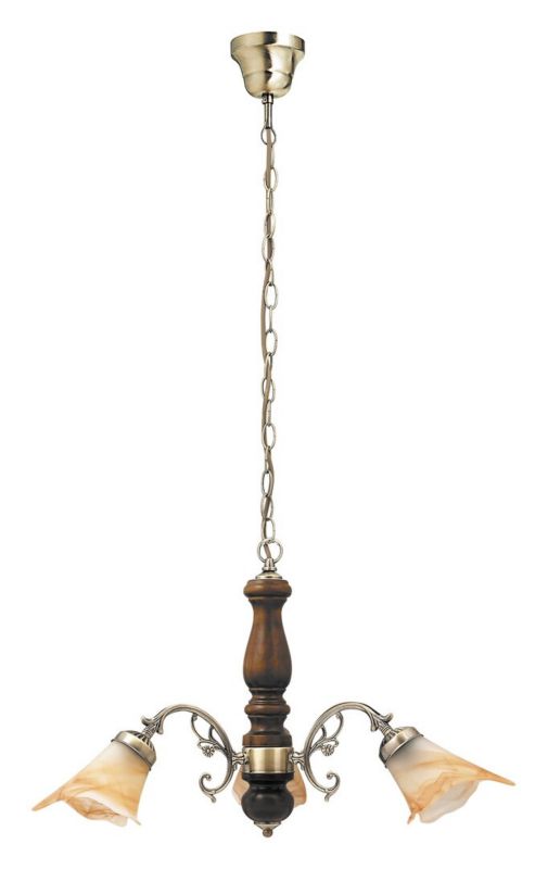 Żyrandol Rabalux Rustic 3 brązowy styl klasyczny 3 x E14 x 3x MAX 40W IP20 wym: 100 x 70 x 70 cm - 1 szt.