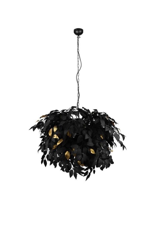 Żyrandol RL Leavy czarno-złoty wym: 150 x 70 x 70 cm 4xE14 x  1 szt.