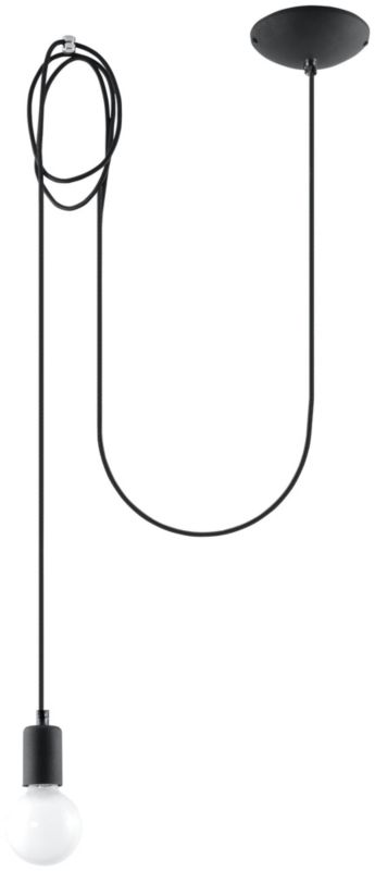 Żyrandol Sollux Lighting Edison 8680 czarny szerokość 300 cm 1xE27 x 60W 1 szt.
