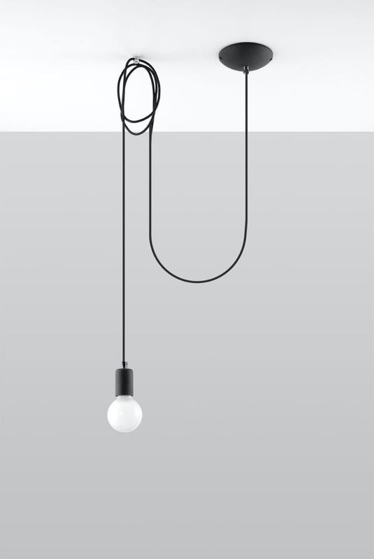 Żyrandol Sollux Lighting Edison 8680 czarny szerokość 300 cm 1xE27 x 60W 1 szt.