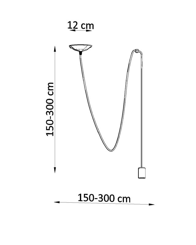 Żyrandol Sollux Lighting Edison 8680 czarny szerokość 300 cm 1xE27 x 60W 1 szt.