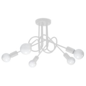 Żyrandol Sollux Lighting LOOP 5 biały 1 szt.