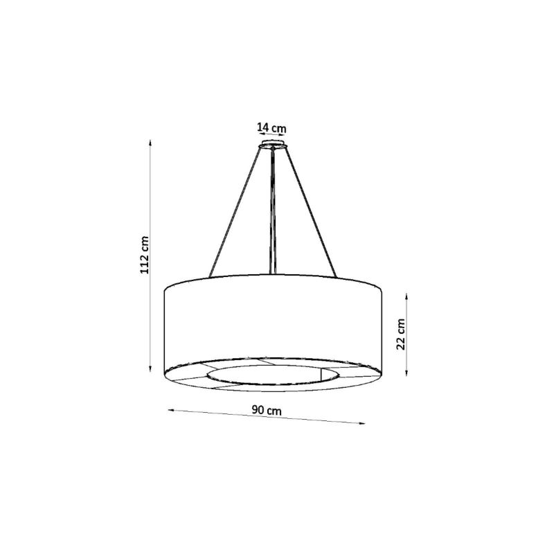 Żyrandol Sollux Lighting SATURNO 90 biały 1 szt.